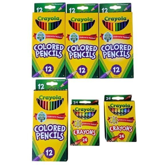 Crayola Back To School Bundle Colored Pencils, Crayons, Arts And Crafts, Office - Picture 1 of 1